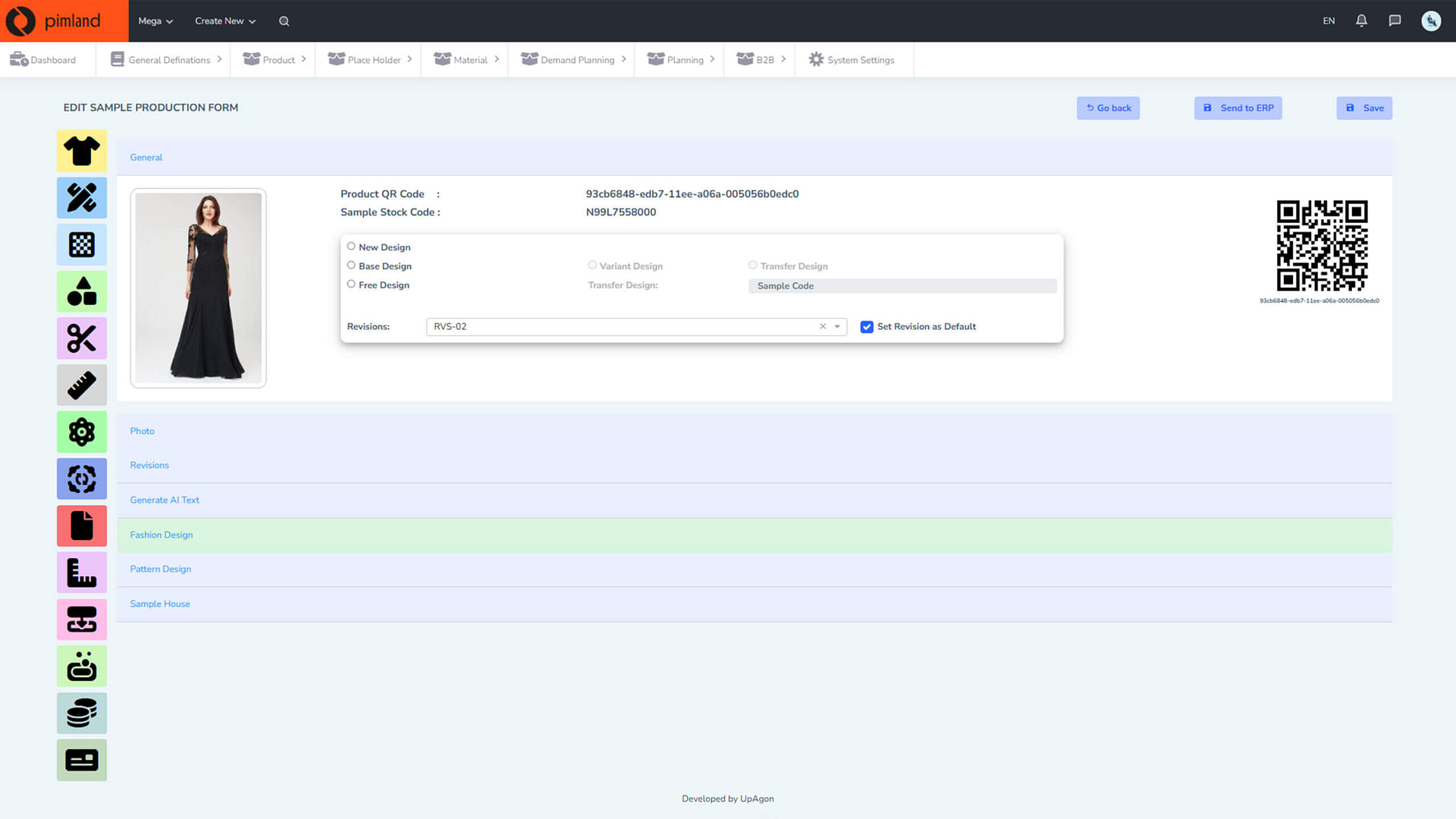 black dress product id screenshot
