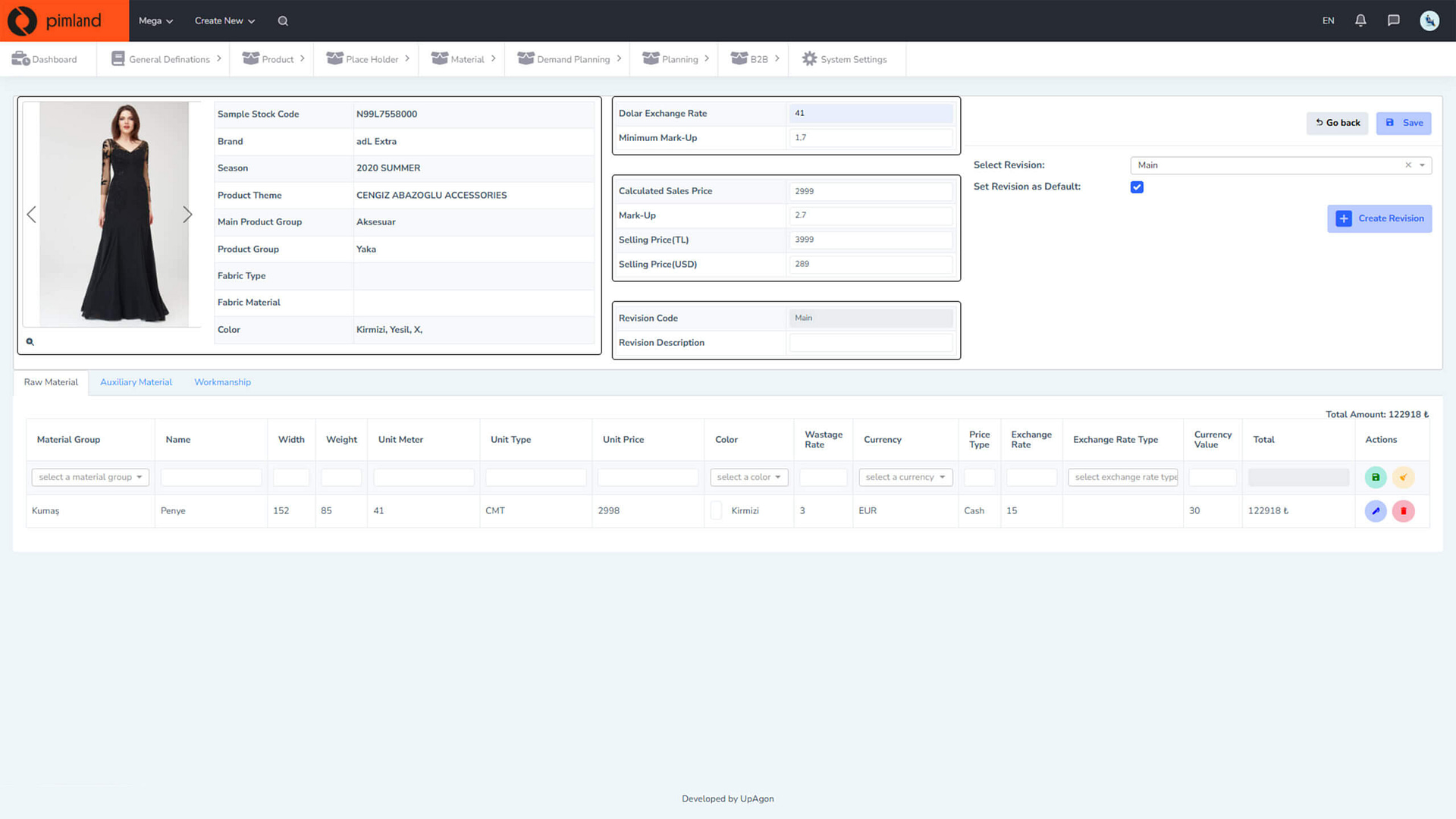 black dress product id screenshot