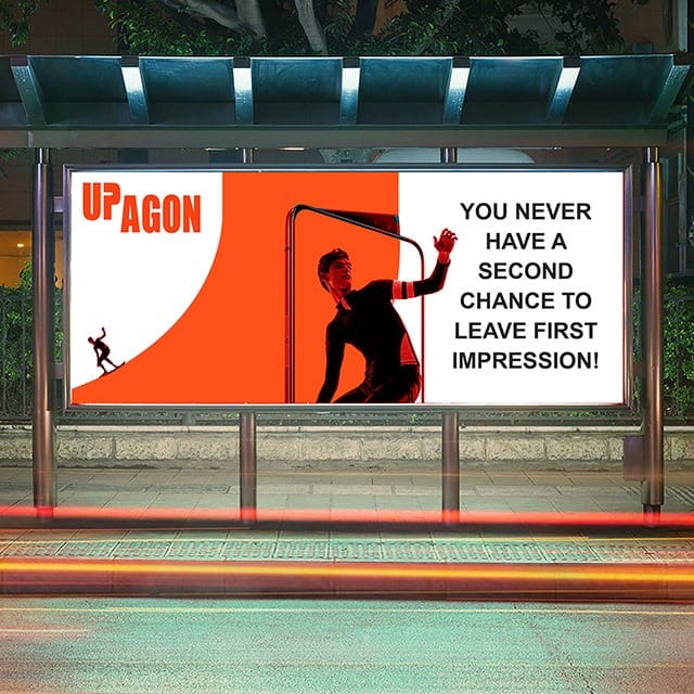 upgeon logo image on banner with quote